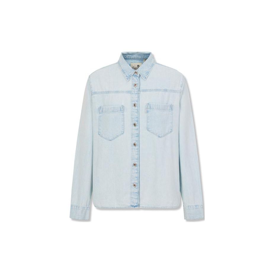 

Levis Silver Label Однотонная джинсовая рубашка с длинным рукавом Женские рубашки Светло-голубой A5977-0001 M