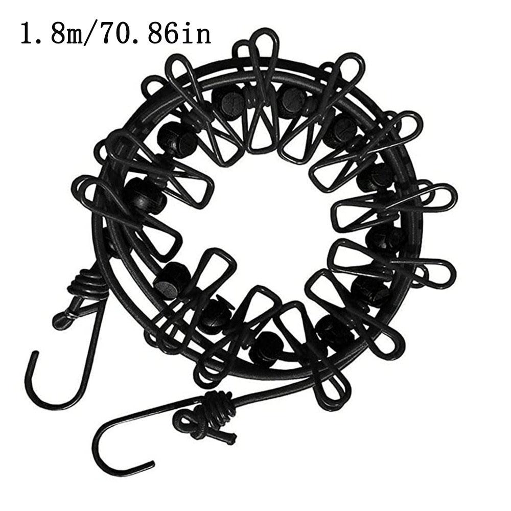 Portable Clothes Drying Line, Windproof Elastic Elastic Retractable Laundry Suitable for Backyard