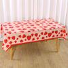 Strawberry Party Disposable Tablecloth Happy 1st Birthday Party Decoration Kids Girl Baby Shower Strawberry Wedding Supplies