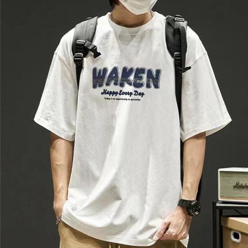 

summer men t-shirts cotton short sleeve t shirt comfortable fabric sportwear white black top S