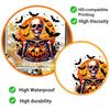 Creative Halloween Gift Ideas Static Window Clings, Watercolor Pumpkin Ghost Skull Decals, No Large Decals for Parties Glue Glass Stickers Living Room