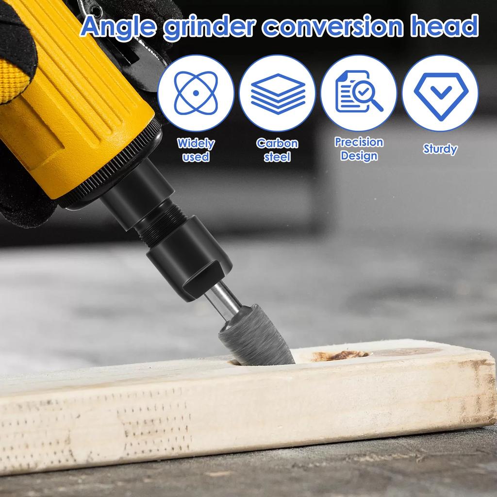 3/6mm Angle Grinder Modified Adapter to Straight Grinder Chuck for 100-type Angle Grinder 5/8in -11 Thread Cutting Woodworking