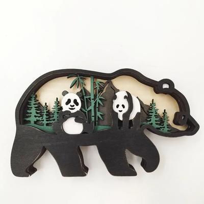 2026 New Creative Wooden Sculptures Carving Ocean Forest Animals Crafts Nordic Ornaments Home Office Desk Decoration Accessories