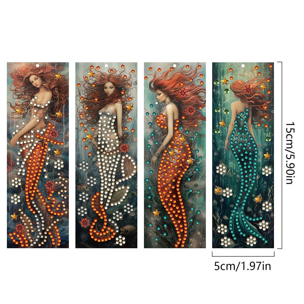 4 szt. Kwiaty DIY Diamentowy Zakładka Projekty Artystyczne Diamentowe Malowanie Artystyczne Zakładki do DIY Tworzenia Początkujący Dorosłe Materiały do Rękodzieła Artystycznego