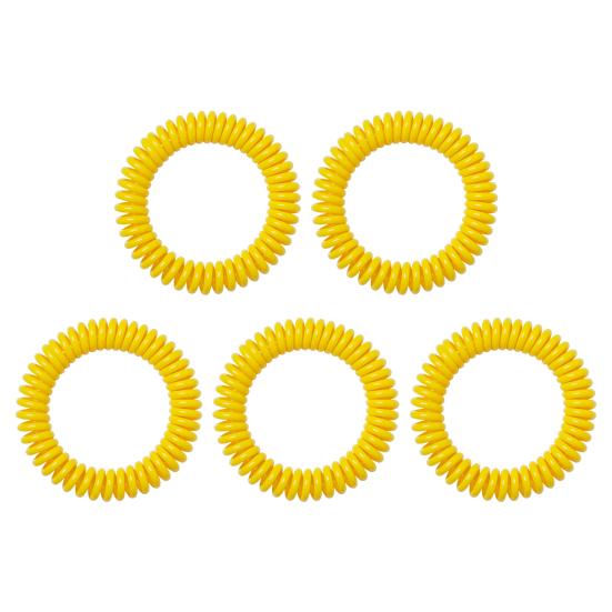 5 stk myggavstøtende armbånd uttrekkbar fjærringform Anti-myggarmbånd for barn til utendørs utendørs