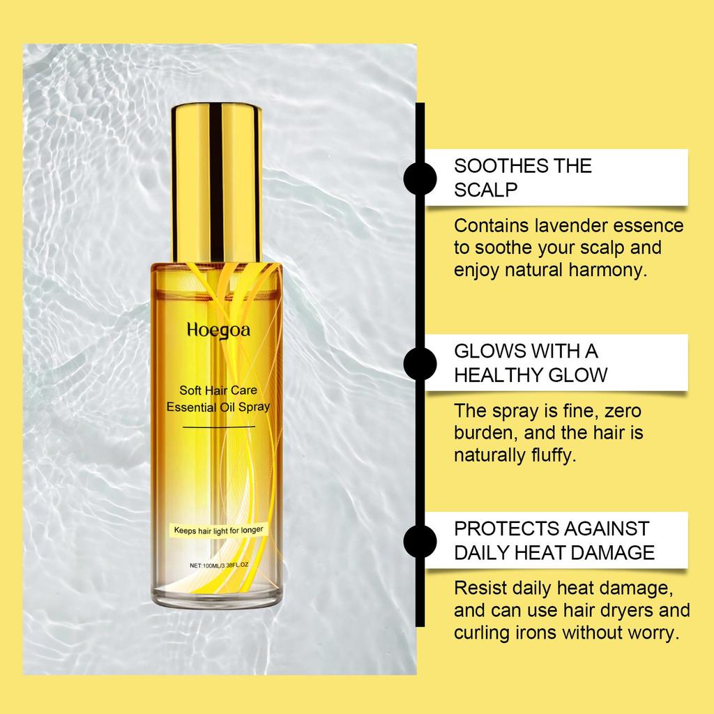 Hoegoa Ringelblumen Haaröl Spray 100ml - Pflegendes, Glänzendes und Glättendes Haaröl