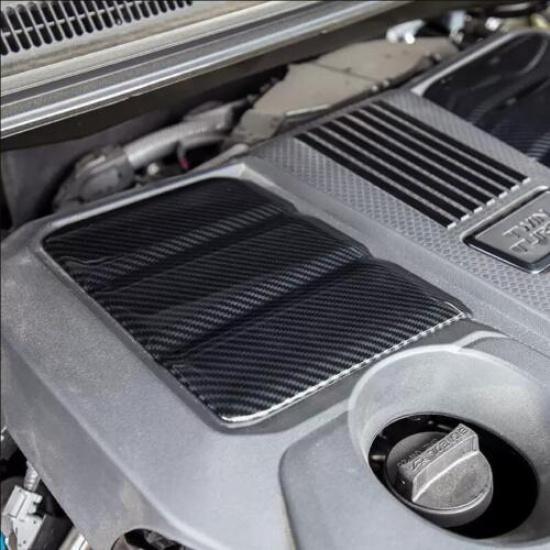 Fit For Toyota Tundra -2024 Carbon Fiber Engine Shroud Cover Panel Trim