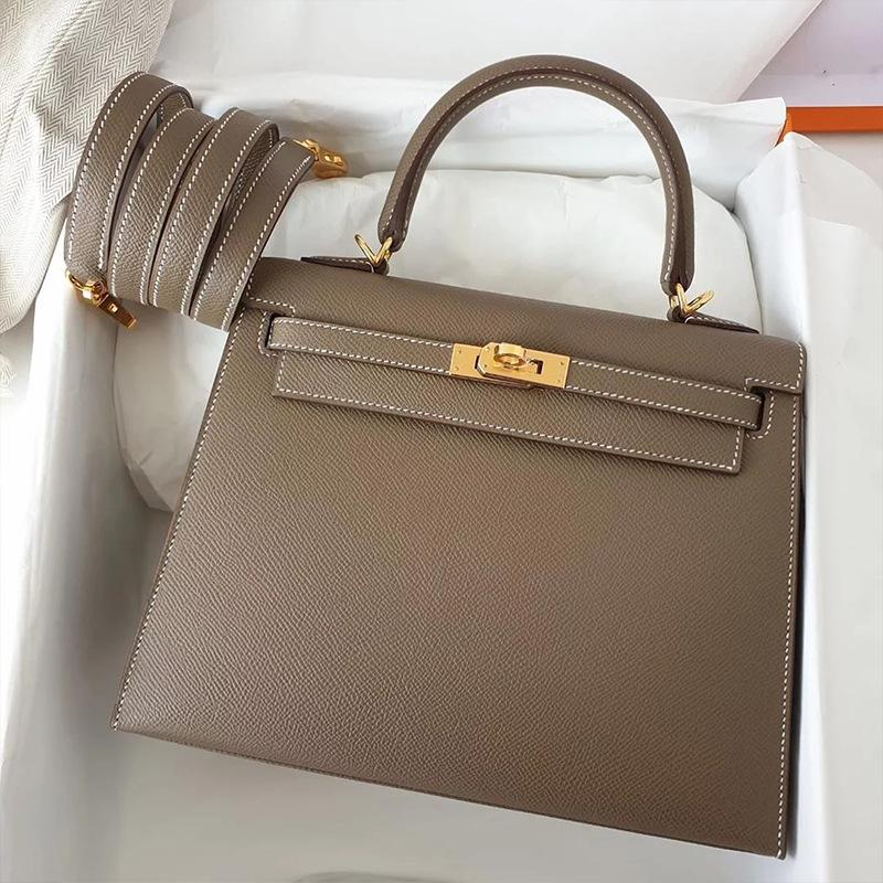 Die zweite Generation KL Handtasche Rindsleder Handflächenmuster Leder Damen Tasche Premium Mini Vielseitig Schulter Umhängetasche