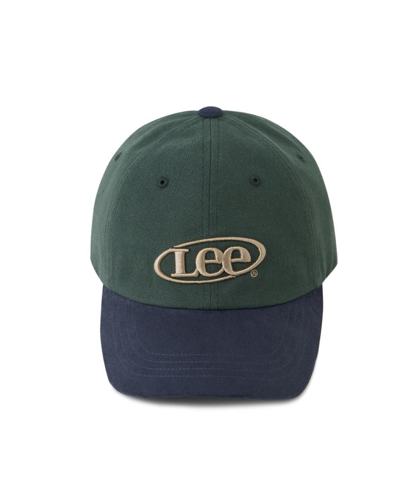 LEE Vintage Logo Suede Color Block Ball Cap Dark Fine