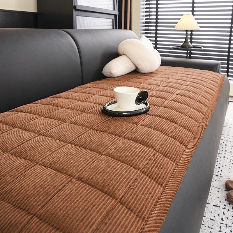 Corduroy Plush Non-slip Sofa Cover Cushion