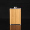 9oz Wood Grain Hip Flask Set with Wine Cup and Funnel Wine Bottle Portable Wine Flagon  Whiskey