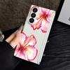 Magnetic Adsorption Phone Case For Samsung Galaxy Z Fold 7 6 5 Fold7 Fold6 Fold5 5G Flower Print Anti Scratch Clear Back Cover