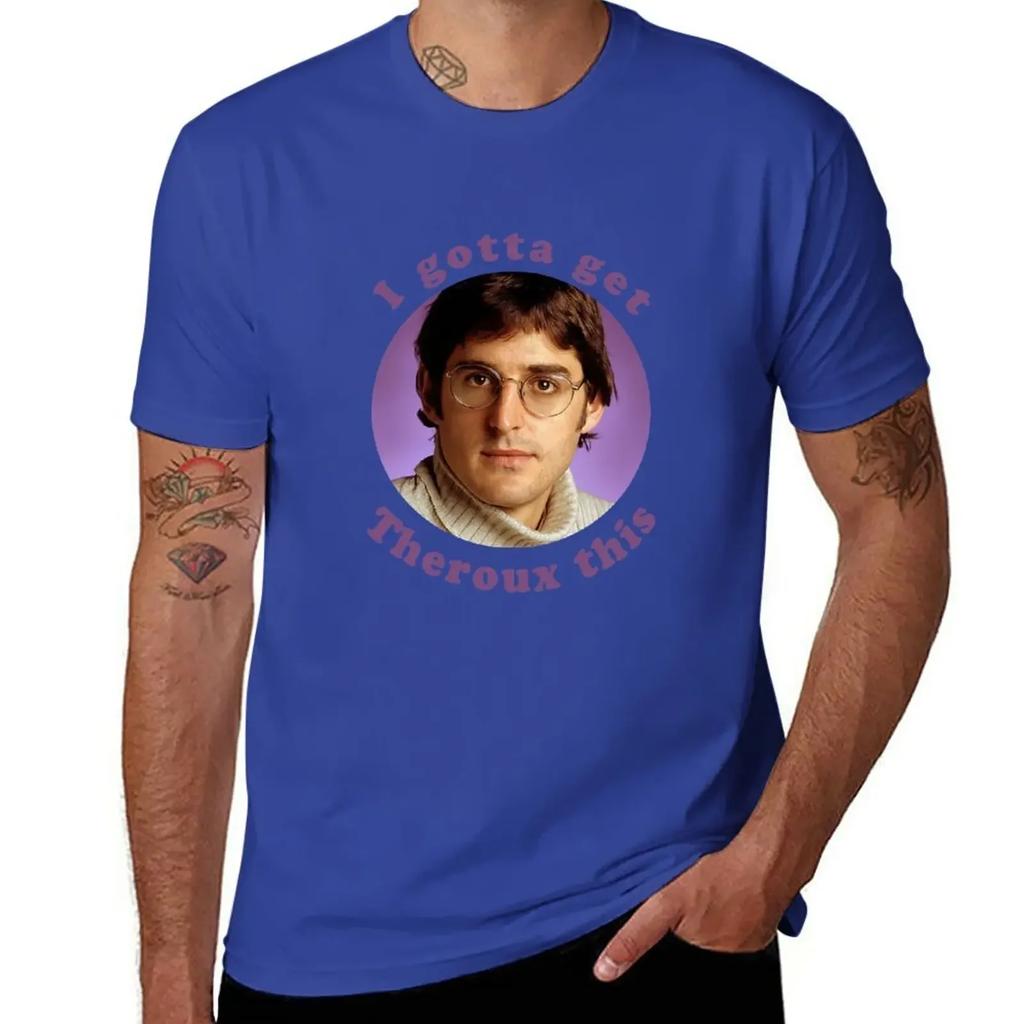 Devo superare questo - T-shirt Louis Theroux top estivi t-shirt da uomo oversize