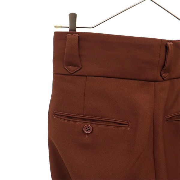 SHIKITARI Pintuck Mega Flare Slacks pants S Brown Women Used