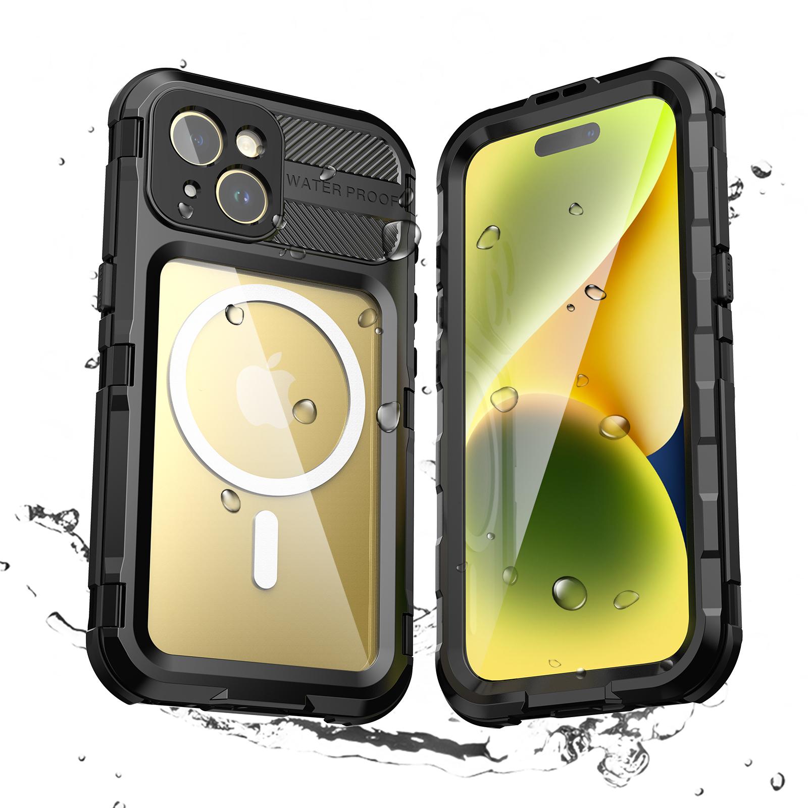 

SHELLBOX M Series Metal IP68 Diving Case for iPhone 15 Waterproof Case Compatible with MagSafe Black