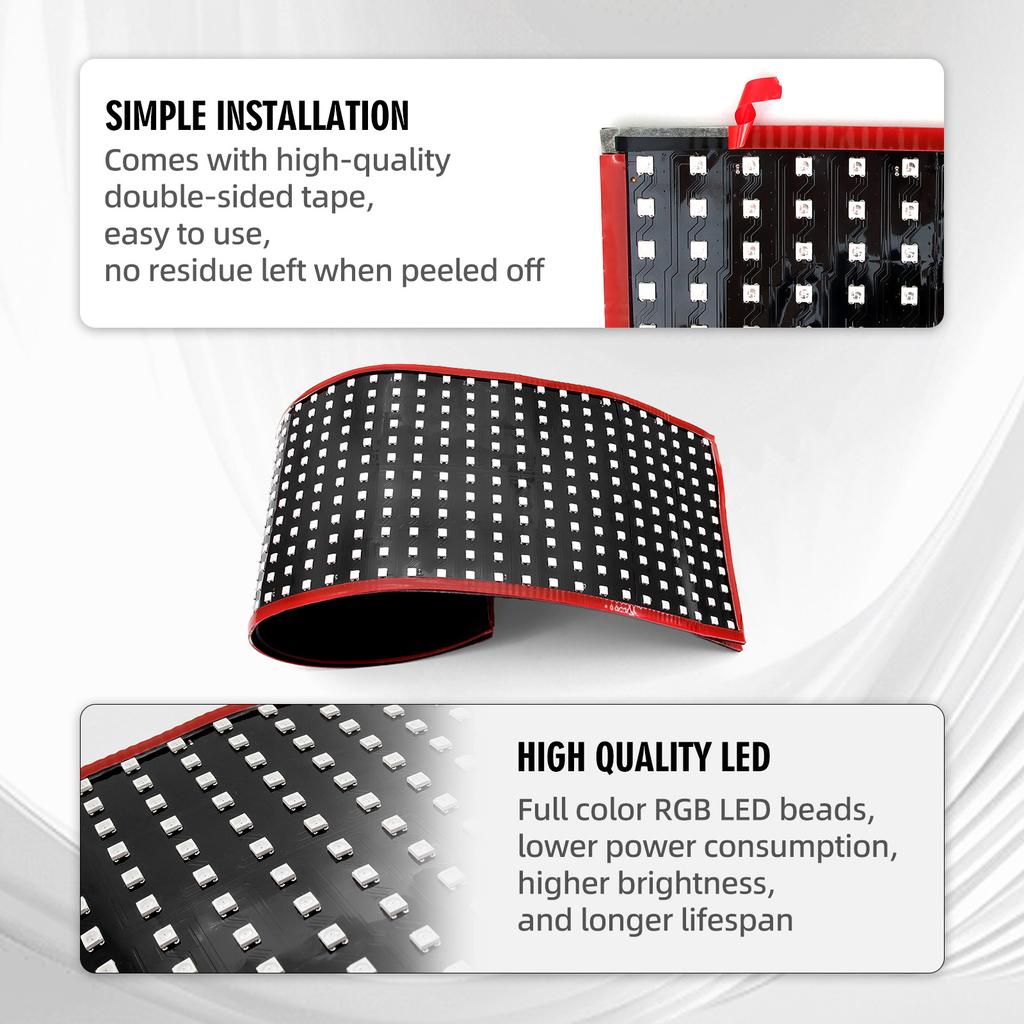 2 Pcs LED Devil's Eye Truck Car Interior Decoration Ambient Light App Control With Remote Custom Text Pattern Lighting 12V 24V