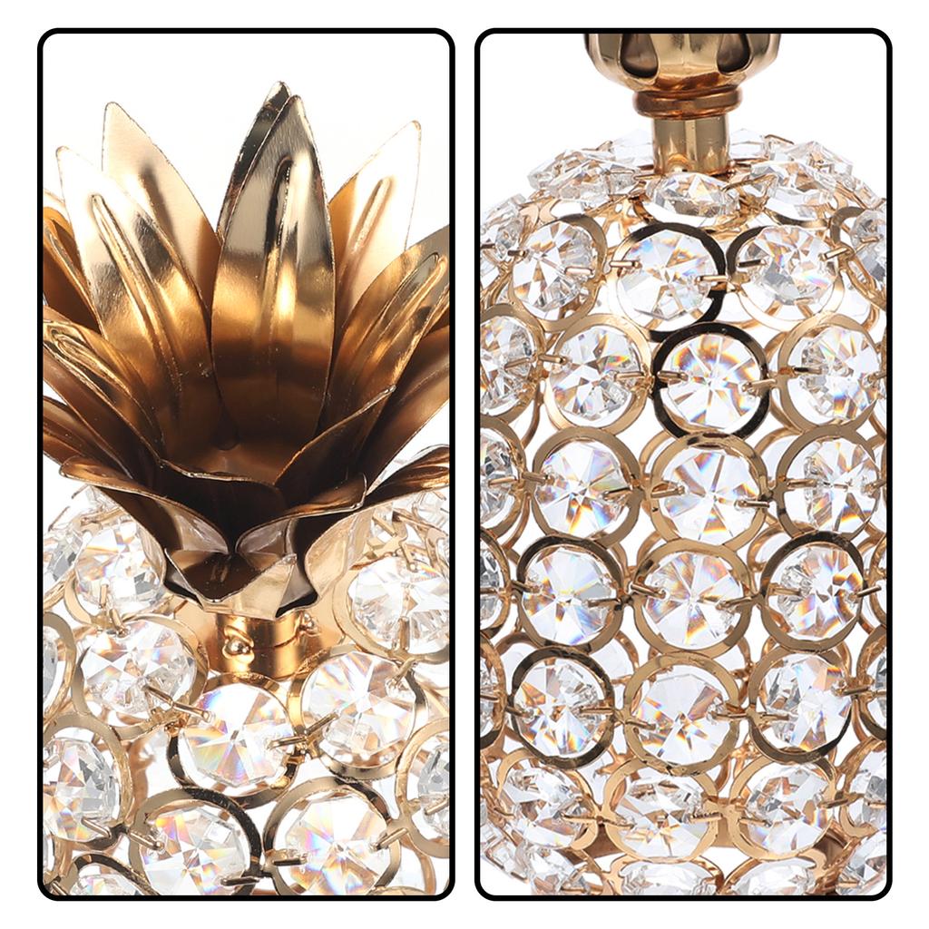 Crystal Beads Pineapple Decor Living Room Tabletop Ornament Home Office Desktop Decoration Crystal Pineapple Figurine