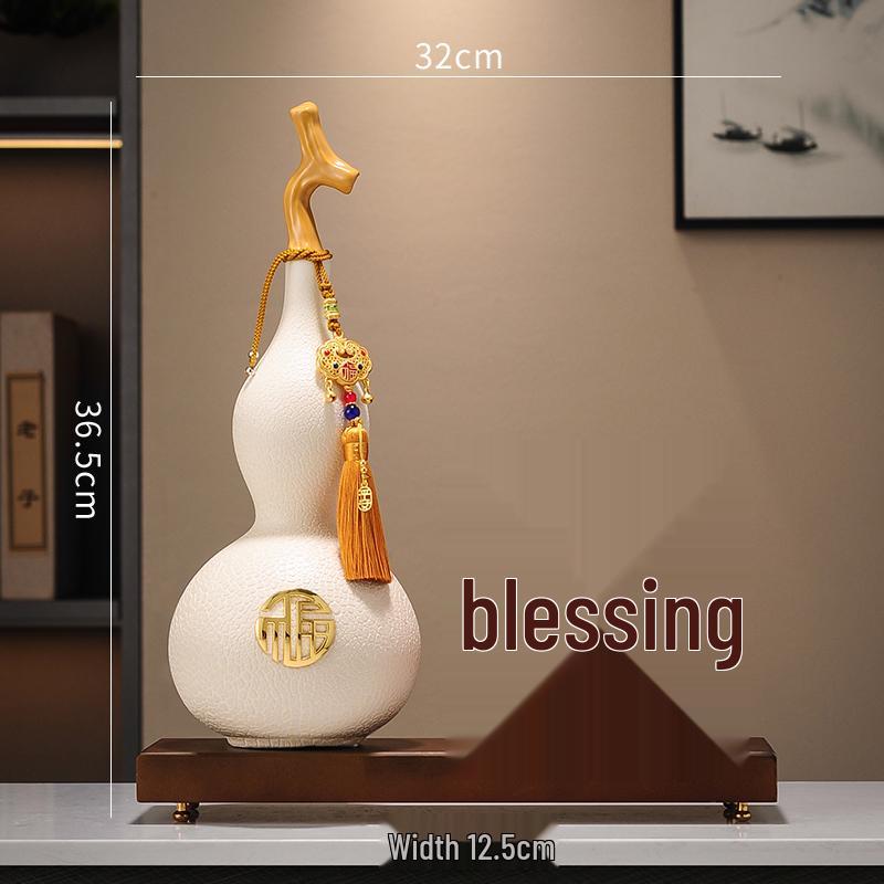 Double Fortune Gourd Ornament for Home Decor: Entrance, Hallway, Living Room, or TV Cabinet