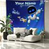 ASTRO BOT Custom Name Wall Tapestry Aesthetic Wall Hanging Printed Fabric Blanket Decorative Tapestries for Bedroom Living Room Home Decor