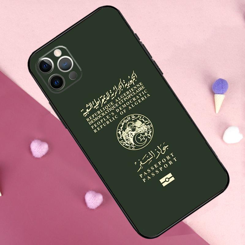 

Алжирский Алжирский паспорт чехол для телефона iPhone 11 12 13 14 15 16 Pro Max Mini 14 15 16 Plus X XR XS Max 7 8 крышка For iPhone 11 Pro