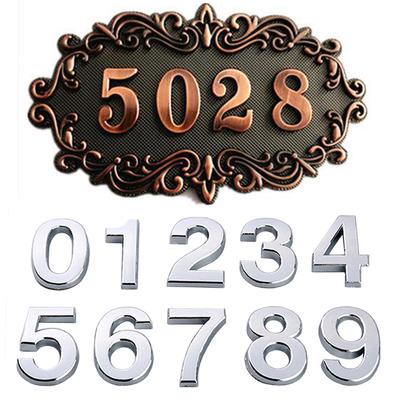 3.5cm Apartment Home Door Letters for Door Family Hotel Street 3D Digits Address Number Numeral Plate  Jewelry