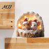 Waterproof PVC Glass Clings Cute Mouse Wall Sticker, Decal, Winter Santa Hat Cartoon Stickers Art Decor, Self-Adhesive Window for Christmas