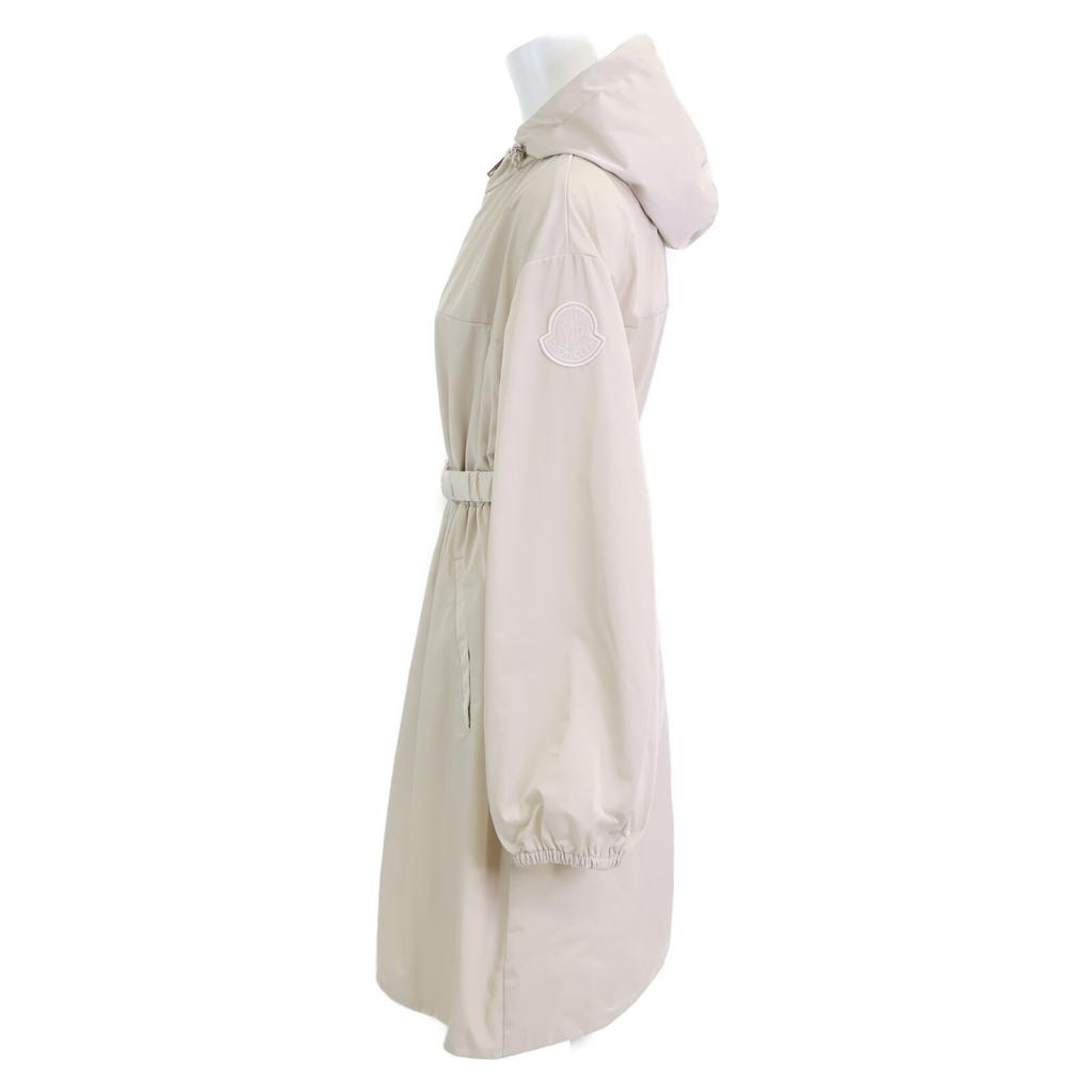 Moncler White Polyester Alfirk Long Coat Coat 1 beigeUsed