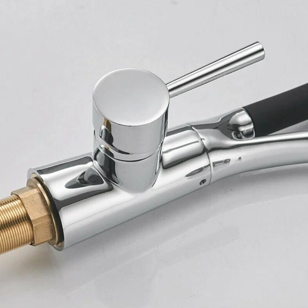 Kitchen faucet set with flexible spout for sink and movable aerator