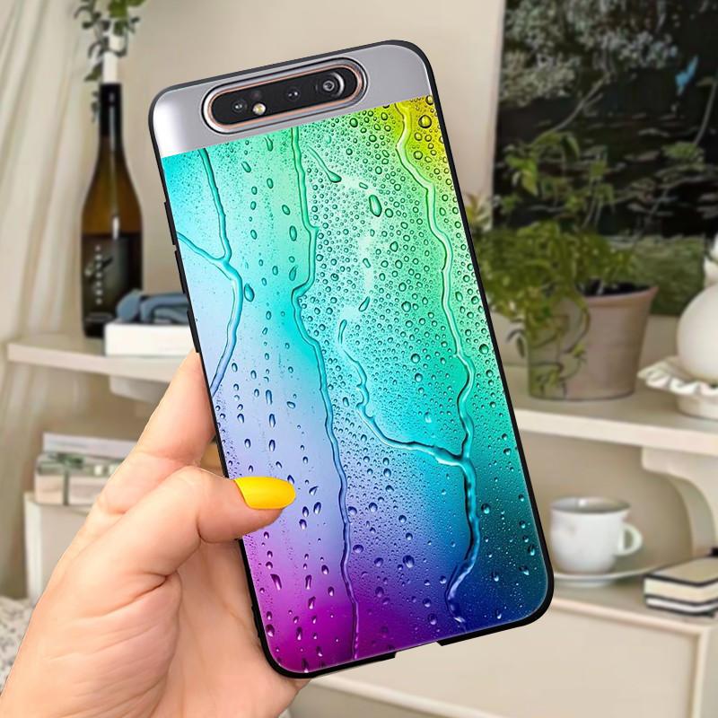 Case For Samsung A80 Case Soft Silicone Cartoon Back Cover For Samsung Galaxy A80 GalaxyA80 A 80 A805 Fundas shell Black coque