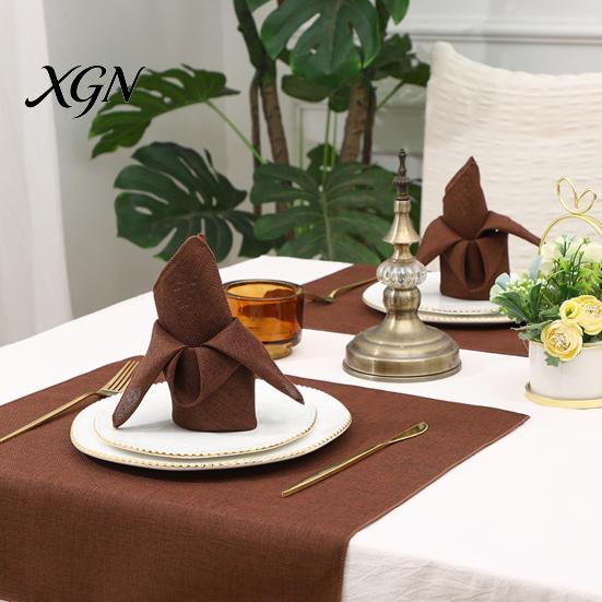 Soft Textured Napkins for Restaurants Imitation Linen Cloth Napkin, Washable Fabric 18 x Stain Resistant Parties Inch Square Napkin Weddings