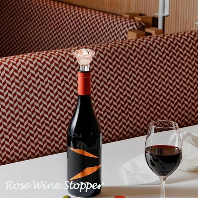 Rose Wine Saver Stopper: Reusable, Fresh-Keeping, Great Gift for Wine Lovers & Wedding Favors