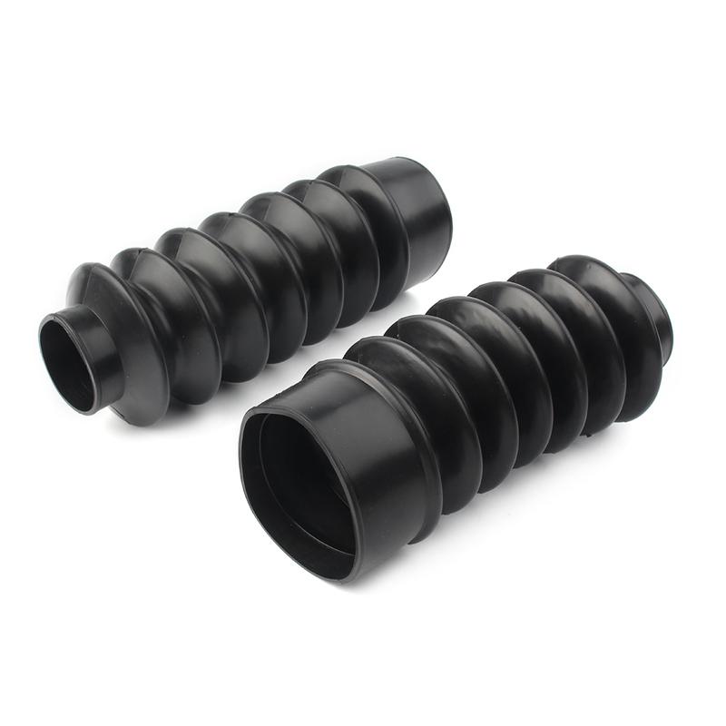 2PCS Motorcycle 39mm Fork Covers Front Rubber Gaiters Gators Shock Boots For Harley Davidson Sportster XL883 XL1200 FXD