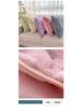 Pernă decorativă pătrată Nordic din blană artificială de iepure – Husă de pernă de lux culoare crem