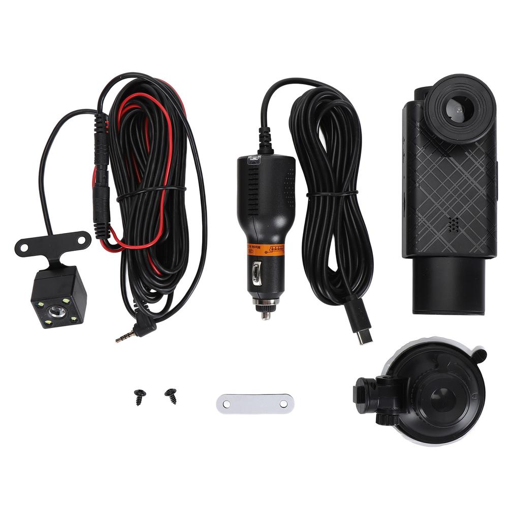 3 Channel Dash Cam Car Front Rear Inside 1080P Full HD Infrared Night Viewing Loop Recording 2in Screen Parking Mode