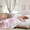 Pink Love Tree Pattern Blanket Flannel Soft Comfortable Home Blanket Blanket Daughter Birthday Gift