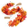 Artificial Maple Leaf Vine Fall Decor Black Leaves Harvest Season Home Decoration Silk Floral Garland