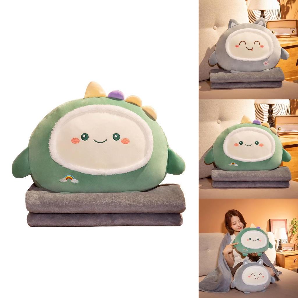 Almofada de Pelúcia Adorável de Desenho Animado Para Uso no Carro e no Escritório, Almofada Macia e Aconchegante com Design Estilo Coreano 40x40x20cm