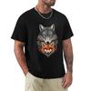 Bearded Wolf With Red Fox Tshirt Plus Size Quick Dry Sports Tee