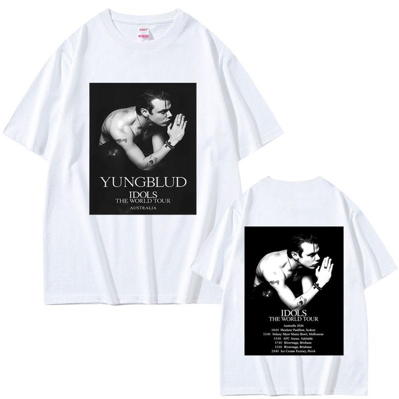 Yungblud Idols World Tour 2026 Tshirt Unisex Women Casual Vintage Oversized Tee Shirt Male Hip Hop Fashion Gothic Rock T Shirts