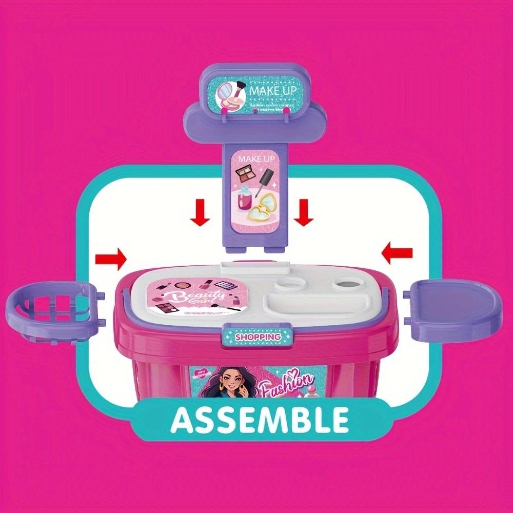 36 luxury fashion makeup and styling sets for kids with luggage, hairdryer, brushes, lipstick, mirror and bobby pins