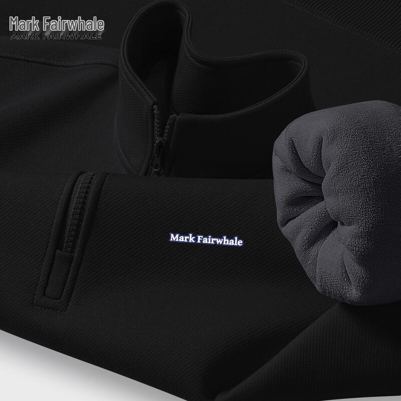 

Mark Fairwhale Men s Fleece-Lined Stand Collar Half-Zip Sweatshirt 2XL