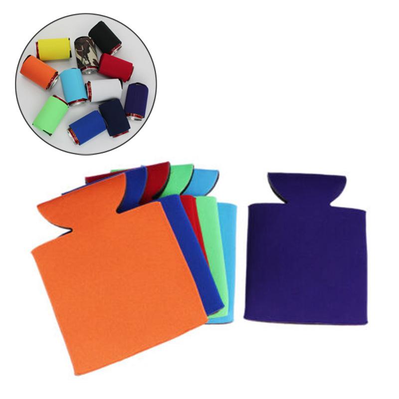 1PC Solid Color Portable Cup Cover Beer Sleeves Camping Can Cup Soda Cover Foam Material Drink Cooler Bottle Outdoor Sleeve