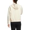 adidas Felpa con Cappuccio e Coulisse Manica Lunga con Stampa Logo Donna Top Bianco Sporco HZ7035