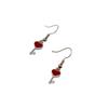 Charming Heart Key Earrings with DIY Oil Drip Pendant - Fashionable and Versatile Style