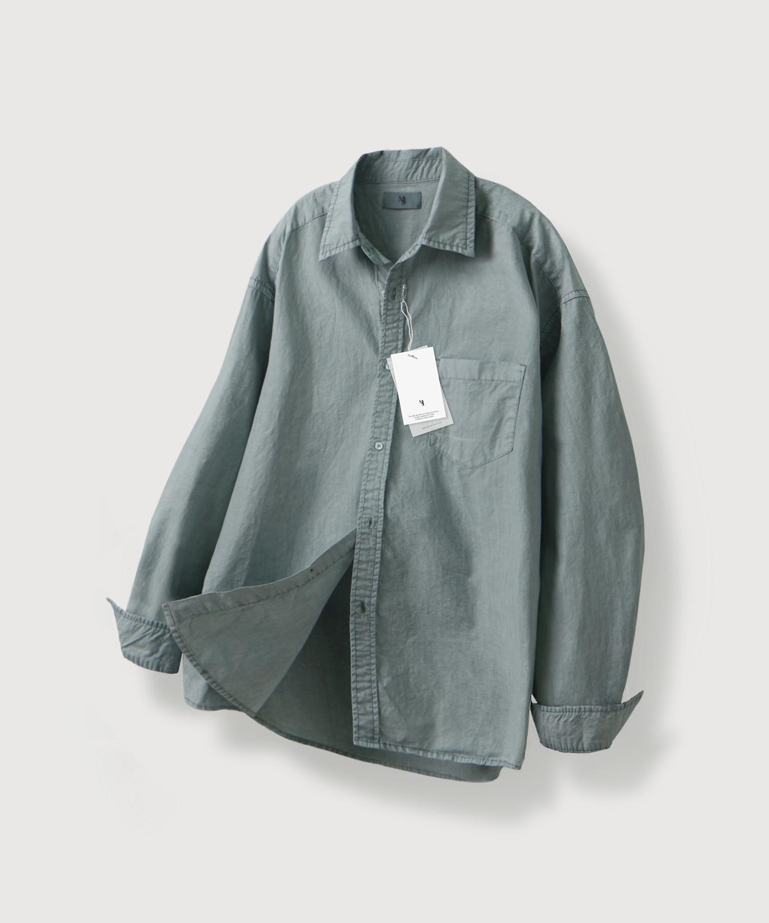 Mood Inside Cool Wave Pigment Shirt_Mint Mint/M