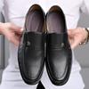 2025 Newly Men's Spring Loafers Shoes Genuine Leather Soft Man Casual Slip-on Cutout Shoes Cowhide Summer Loafers