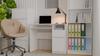 Porto Computer Desk Right White Drawer Cabinet Shelf For Home Office