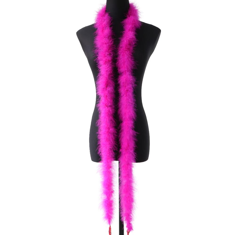 2Meters Baby Pink Marabou Feather Boa Turkey Feathers Ribbon Shawl For Wedding Dress Making Decoration Plumes Crafts