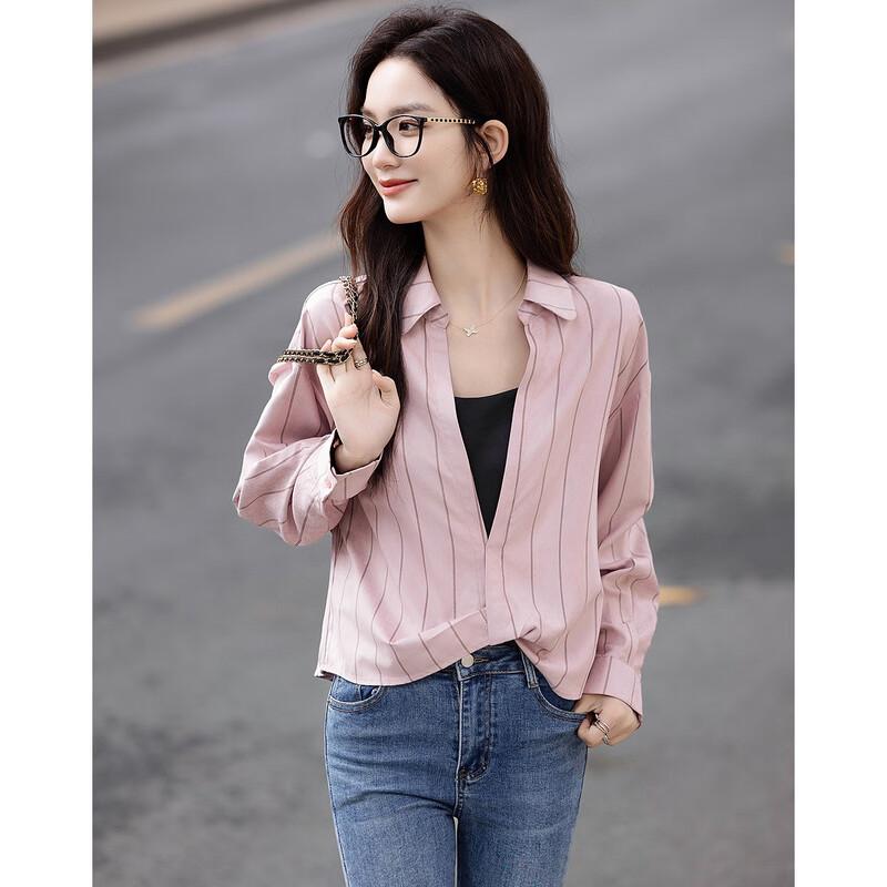 Demana Women's Striped Pleated Blouse