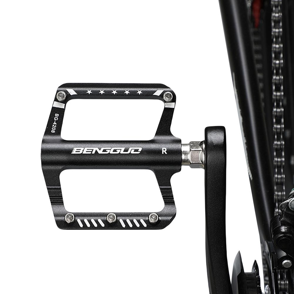 Sealed Bearing MTB Road Bike Pedal Anti-Slip Bike Flat Pedals Aluminum Alloy Bicycle Wide Platform Pedals for Outdoor Riding